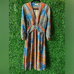 🎉HOST PICK!🎉 Sandro Yanis Printed Silk Midi Dress- D5